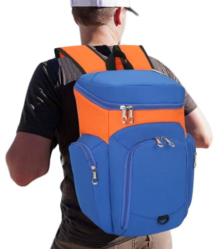 Zaino da palestra per uomo - Zaino da basket grande da 30 litri con fondo impermeabile - Borse da viaggio all'aperto con tasca a rete, borse traspiranti per vestiti D