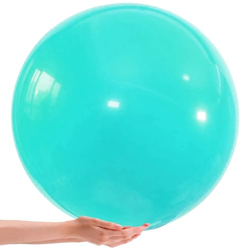 LUKIUP 36 tum Jätte heliumballonger, 6 stycken stora ballonger, 90 cm latex jätteballonger, dekoration för bröllop, födelsedag, dop, babyparty (blå)