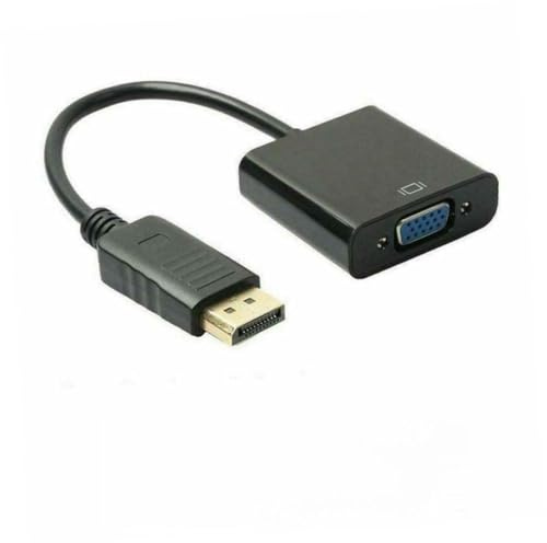 MUELODSIC Displayport to Vga Adapter Cable High Performance Male to Female Video Converter Plug and Play Without External Power Compatible with Monitors and Graphics Cards Black