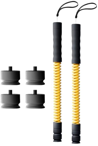 Corde Da Combattimento Per Fitness - Silicone In Acciaio ABS | Corda Con Regolabile Bastoni Per Resistenza Palestra Home Sport Allenamento Uomini Donne Giovani Principianti Bodybuildin