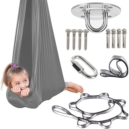 Yoga Tuch Zum AufhäNgen- Swing 200 Kg Max -schaukel Tuch Geeignet, um lebendiger und fröhlicher zu machen (280 * 150CM) Tragfähigkeit Mit Beschläge,E