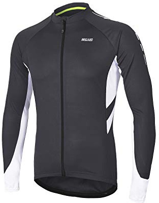 ARSUXEO Radtrikot für Herren, Fahrradtrikot Langarm, Radfahren Shirt, Radsport Trikot MTB Fahrrad-Bekleidung 6030