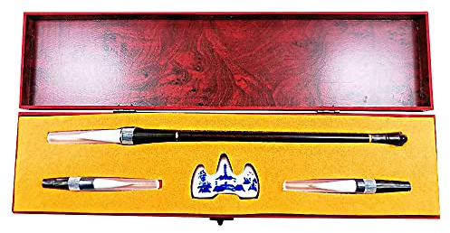 CENPEK Juego de 4 pinceles de caligrafía china, pinceles de tinta para escribir y dibujar, bolígrafo japonés Kanji Sumi para principiantes profesionales