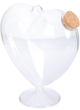 Alipis Bottiglia Da Farmacia in Con Coperchio A Forma Di Cuore Contenitore Da Tavolo Originale Per Paesaggio