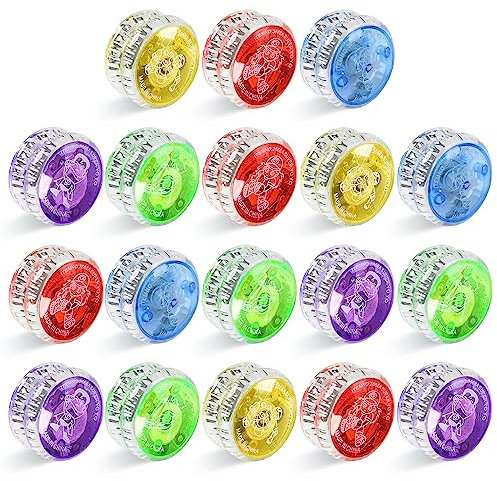 Palwin Leuchtend Yoyos, 18 Stücke LED Licht YoYo, JoJo Kinder Professionelles Yoyo für Kinder und Anfänger, Yoyo für Geburtstagsgeschenke, Partys und Feiern