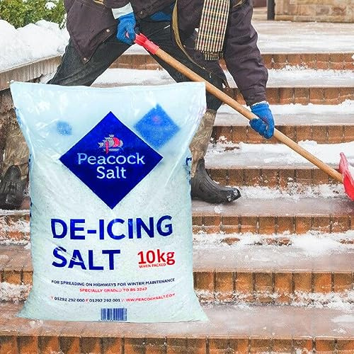White De-Icing Rock Salt for Clearing Paths Step Roads and Driveways Unwanted Snow Melt10kg