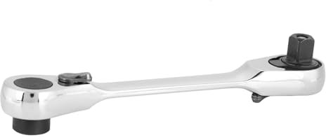 Ratchet Wrench, Mini 1/4 Inch Socket Spanner Adapter Ratchets Drive Ratchet Handle 72 Tooth Quick Release Screwdriver Hex Wrench Hex Head Allen Wrench for Men Repair Tight Spaces (107mm)