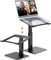 supamir supporto pc portatile, supporto computer da seduti e in piedi, 16 livelli di altezza, standing desk converter, supporto pc dj, per portatile da 13 a 16,5”, nero opaco
