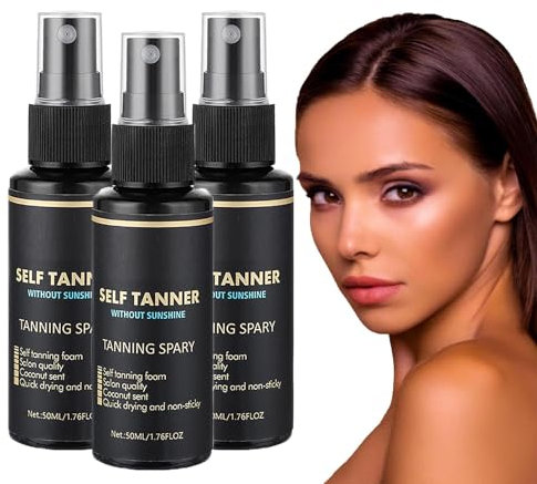Spray Auto-Bronzante,Spray Autobronzante pour un Bronzage Naturel Sans Exposition au Soleil,Hâle Naturel,Hydratant,Pour les Peaux Sensibles,Cadeau de la Fête des Mères (3PCS)