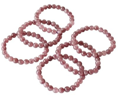 INFINITY GEMS Naturlig AAA rosa turmalin pärlor armband 4 mm ädelsten stretch fit armband | 17,8 – 19 cm längd | unisex armband | rund form pärlor armband | män/kvinnor, 4, Sten Nylon, Turmalin