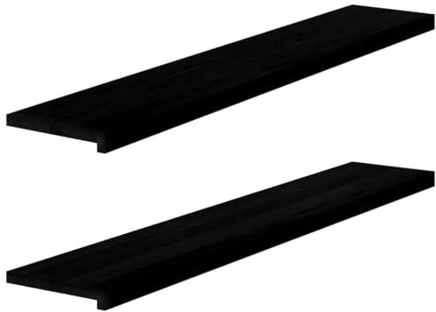 Kangmusi Fensterbänke 2 Stk. Dunkel 140x30x2 cm Massivholz Eiche,4009195kangmusi
