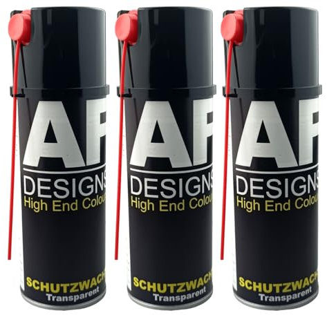 Alex Flittner Designs Cera protettiva trasparente – Premium protezione sottoscocca per auto, moto e parti metalliche, bomboletta spray 3 x 400 ml, protezione a lungo termine contro corrosione, umidità