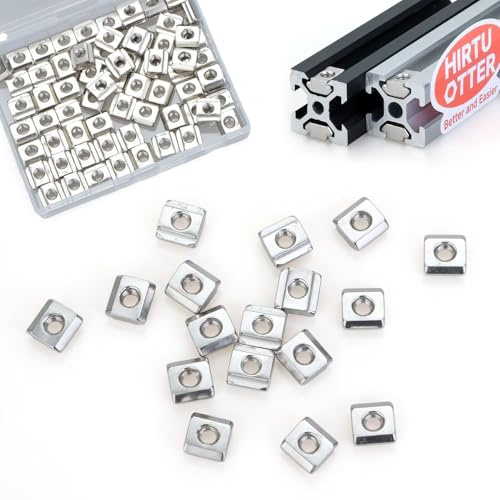 40 PCS M6 Sliding T-Nuts for 2020/2040/2060 Series Aluminum Extrusion Profiles | Nickel-Plated | Corrosion-Resistant Slide-in Nuts for V-Slot/T-Slot Systems & 3D Printing DIY