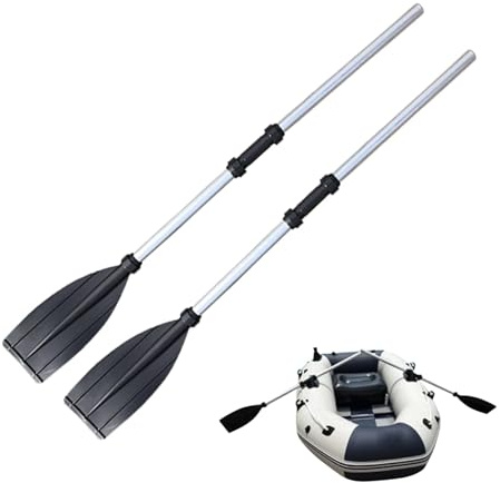 Pesoncarl Kayak Paddle 2pcs 126 cm Aleación de Aluminio Desmejable Canoa portátil Ajustable El Remo en Espeso de Kayak livianos 2 Paquete para remar en Bote Inflable, paletas