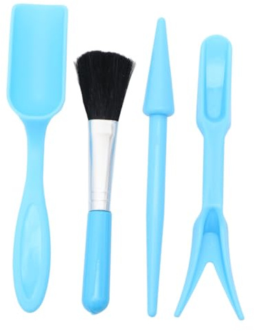 VICASKY 6 pièces Kit Jardinage Bleu Outils Miniatures Ergonomiques pour Plantation Transplantation et Entretien des Plantes Poches Pelle Seau et Accessoires Durables pour Débutants