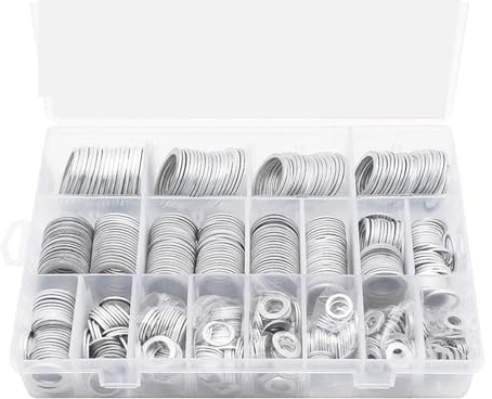 540 rondelle piatte in alluminio color argento, rondelle rotonde con foro centrale per lavori artigianali, fissaggio a vite, varie dimensioni disponibili