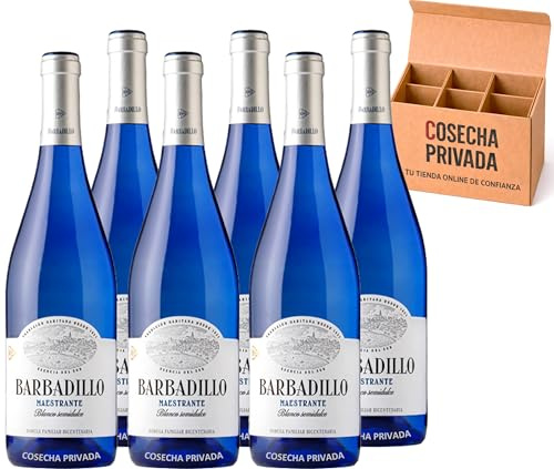 6 x Barbadillo Semidulce - Envio 24h - Palomino Fino Vino de la Tierra de Cádiz 75 cl - Vino blanco - (6 Bot, Blanco Semi)