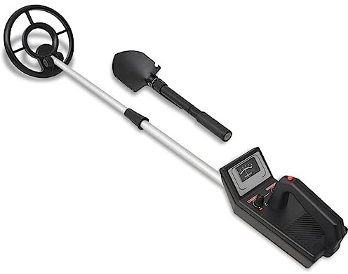 Teenpull Rilevatore di metalli con vanga, 160 cm, bobina di ricerca impermeabile, funzione DISC, tracolla regolabile, pala in acciaio al carbonio 4 in 1, ideale per caccia al tesoro, giardino