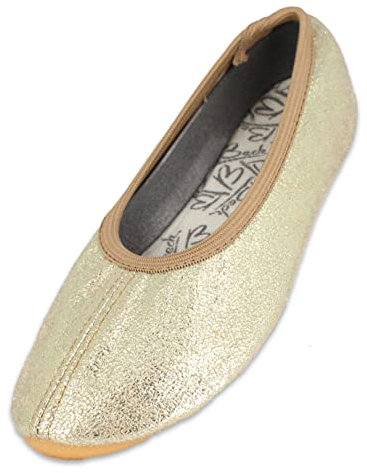 Beck Mädchen Basic Glitzer Gymnastikschuhe, Gold, 28 EU