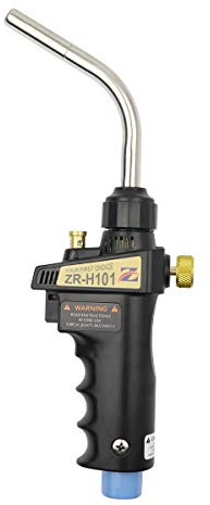 Zero Turbo Torch ZR-H101 Propane Torch Head, High Intensity Trigger Start Torch for Propane, MAPP, MAP-PRO, for Soldering, Welding, HVAC & DIY（CE,CSA Certified)