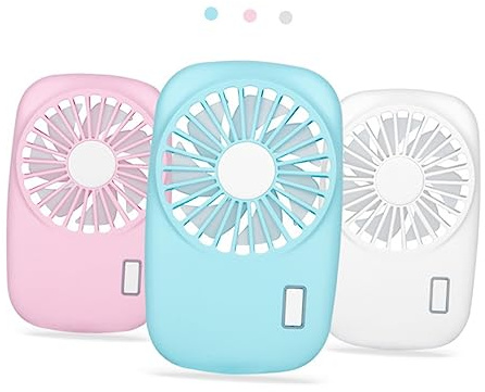 Veemoon Mini Ventilateur Portable Rechargeable Ultra-fin USB Ventilateur à Main et Ajustable pour Bureau Maison et Voyage Rose