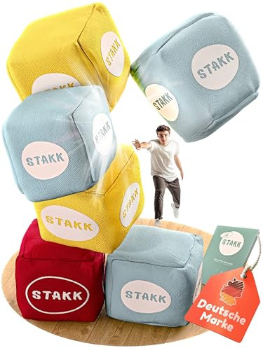 softSTAKK | Das Erfolgs-Wurfspiel jetzt für Indoor & Outdoor | Boccia & Boule neu interpretiert | Familienspiel vereint Geschick & Strategie | Wurfspiel für Kinder & Erwachsene