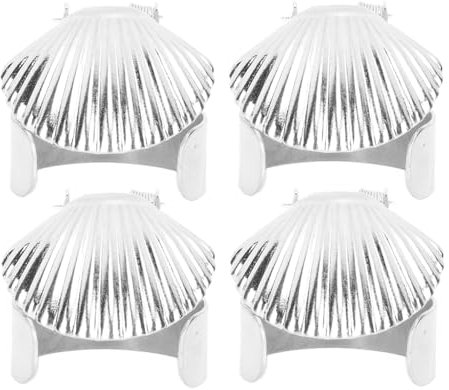 Pissente 4-teiliger Kerzenlöscher, Automatischer Kerzendochtlöscher-Stopper, Automatischer Feuerlöscher, Kerzenlöscher, Clip-on-Kerzenlöscher, Zubehör für Kerzenliebhaber (Silver)