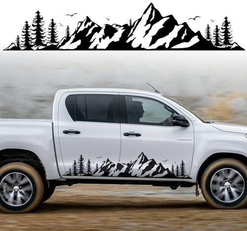 Pegatinas Montaña Vinilo Modificado Decoración de la carrocería para Vehículos Todoterreno SUV Casa Rodante Lateral Puerta Tronco