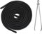 Corda di Ricambio in Cotone,140cm Cordoncini di Ricambio con Coulisse,Cordoncino per Pantaloni,Cotone con Cordoncino,1 Infila Coulisse,Cordino di Ricambio per Felpa con Cappucci (Nero, 140cm)
