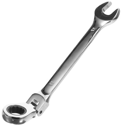 PENIKOKO Flexible Swivel Head Ratchet Wrench 17mm Steel Practical Spanner