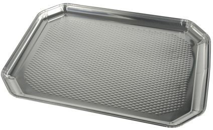 Papstar Platten, Aluminium, quadratisch, 35 cm x 26 cm, 5er-Set