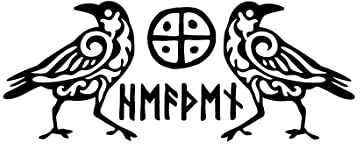 myrockshirt Raben 20 cm ?????? Vinyl Sticker Aufkleber Sticker Autoaufkleber nordischen Mythologie Wikinger