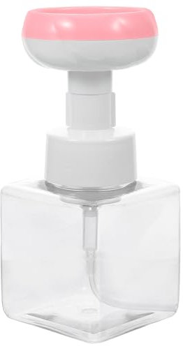 GLEAVI Distributeur de savon moussant 250 ml réutilisable avec pompe à fleurs, bouteille de pression pour salle de bain et cuisine, distributeur liquide facile à presser et transparent
