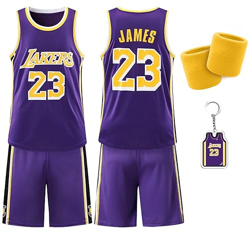 Pardofelis Maglia da basket per bambini, abbigliamento da basket con wrist wraps, maglia da basket per bambini, ad asciugatura rapida