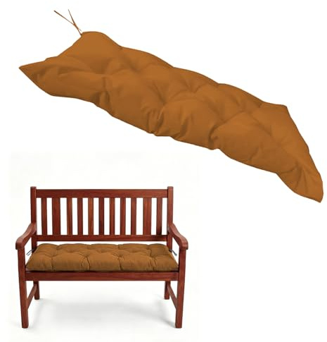 BOFITENG Cojín para banco, para exterior e interior, 100 x 50 x 10 cm, para banco de jardín, cojín acolchado para muebles de tienda de cerveza, funda lavable