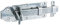 Alberts 116910 Schlossriegel | gerade, mit flachem Griff und befestigter Schlaufe | Edelstahl | Platte 120 x 45 mm
