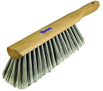 Bon 84-155 Soft Tipped Flagged Counter Brush 9 Brush Length Silver Tipped Bristles Wood Handle Dust Brush