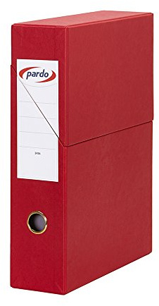 PARDO 879493 - Scatola per raccoglitori 80 mm, colore: Rosso