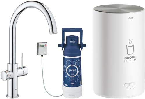 GROHE Red Duo köksarmaturer – armatur och panna (storlek M, enhålsinstallation) krom, 30083001