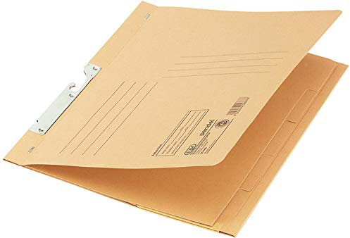ELBA Pendelhefter, Natronkarton (RC), 320 g/m², 4 kaufmännische Heftungen, mit Tasche, A4, braun, Sie erhalten 20 Stück á 1 Stück