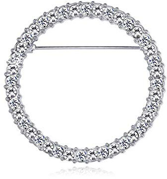 Porte-Lunettes en Cristal Rond Broche de Lecture pour Femme de Buwei