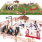 Toyssa Pferdestall Spielzeug mit Pferde Figuren, Reiterin Spielfiguren, Pferdezaun & Pferde Waschbereich, Reiterhof Pferde Spielzeug Geschenke Kinder Jungen 4 5 6 7 8 9 10 Jahren