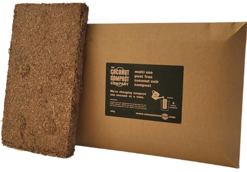 COCONUT COMPOST. Organic Coir Soil. 6L. Letterbox Size, Peat Free, Plastic Free. Indoor + Outdoor Plants. Repotting, Vegetable + Seed Compost. Professional Standard. Reptile, Turtle Vivarium Substrate