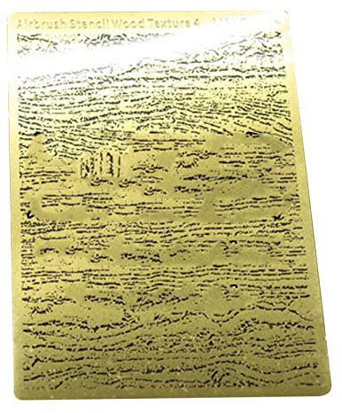 Plantilla de aerógrafo con textura de madera, herramientas de pintura, fuselaje de lucha, plantillas de aerógrafo