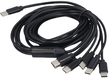 TIKATARER 6 i 1 Rese-USB C-kabel, Multiladdningskabel för Flera Enheter, Snabbladdningssplitterkabel med 6, FT PVC, Idealisk för Pad Air 4 5 Plug and Play