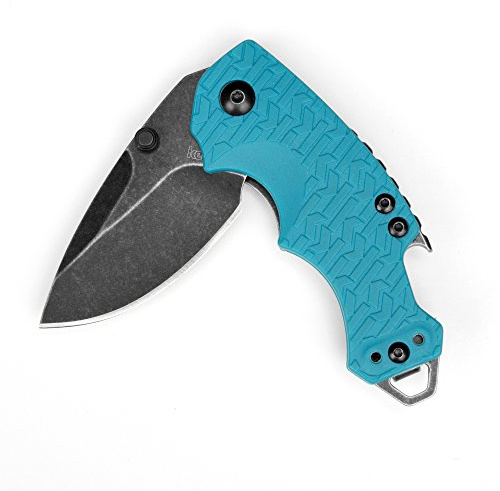 Kershaw Shuffle Teal Multifunction Folding Pocket Knife (8700TEALBW), 2.4 In. 8Cr13MoV Black Oxide Steel Blade with Blackwash Finish, Includes Thumbstud and Reversible Pocketclip; 2.8 oz.