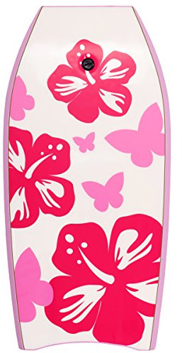 Giantex 41’’ Bodyboard Super Lightweight Surfing Body-Board w/Leash IXPE Deck EPS Core Boarding (Pink)
