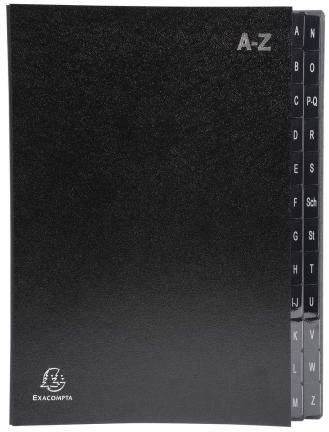 ORDONATOR Ordnungsmappe ausziehbar alphabetisch 24 Fächer schwarz - 8 Stück
