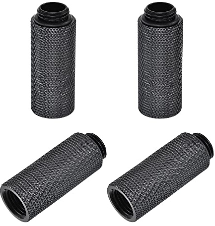 sourcing map Male to Female Extender Fitting G1/4 x 40mm for PC Water Cooling System Black 4pcs