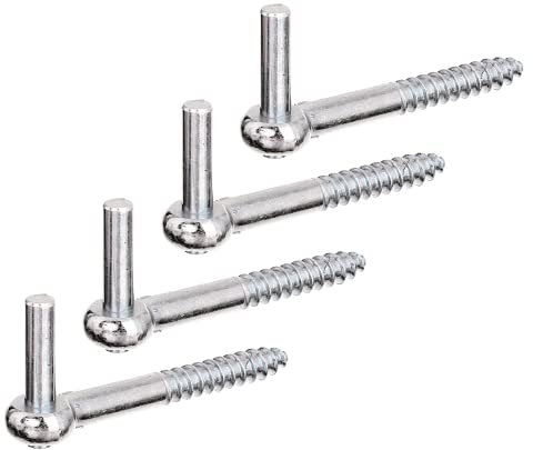 Alberts 311094 Kloben zum Einschrauben | J-Haken, mit angeschnittenem Gewinde | galvanisch verzinkt, dickschichtpassiviert | Dornmaß Ø10 mm | Länge 120 mm | 4er Set